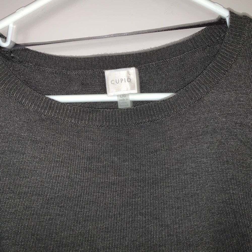 Cupio Gray Basic Sweater - image 4